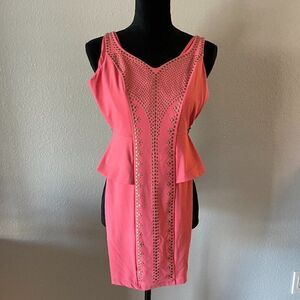 Bebe pink bodycon dress S new without tags